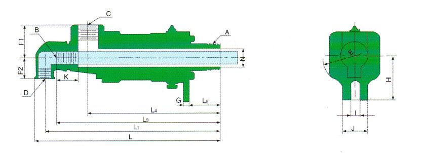 DS-X型旋轉(zhuǎn)接頭外形圖