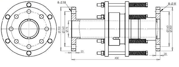 外壓簧式管束干燥機旋轉接頭圖紙示例